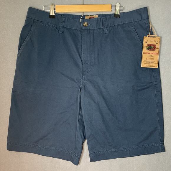 NWT‎ Boston Traders Luxury Vintage Chino Shorts Navy Sz 38 - Picture 1 of 8